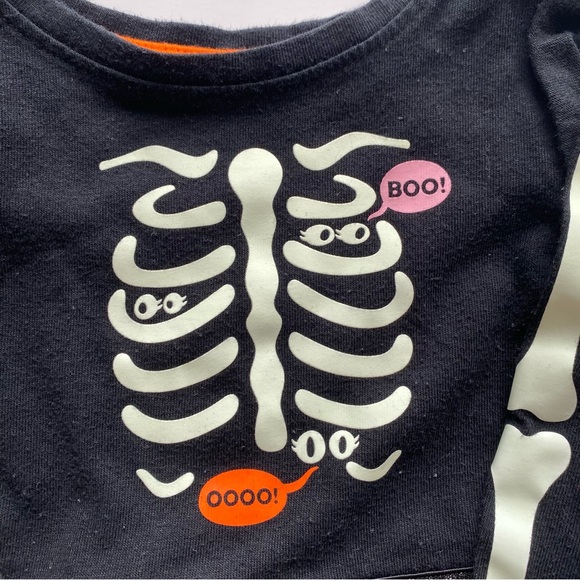 Skeleton Dress Glow In The Dark Color: Black/White Size: 2T Cat & Jac - Picture 2 of 9